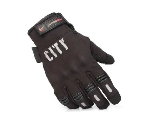 GF GOLDEN FOX Synthetic Leather Motorcycle Warm Black Gloves