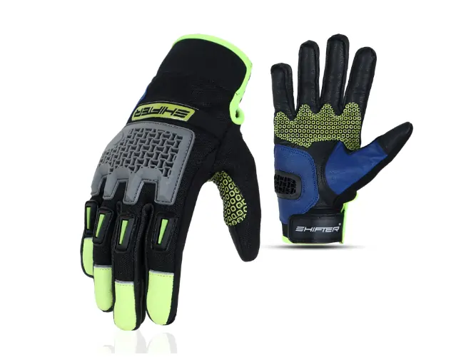 Shifter Moto-X Professional Leather Full Finger Bike Cycling Riding Gloves
